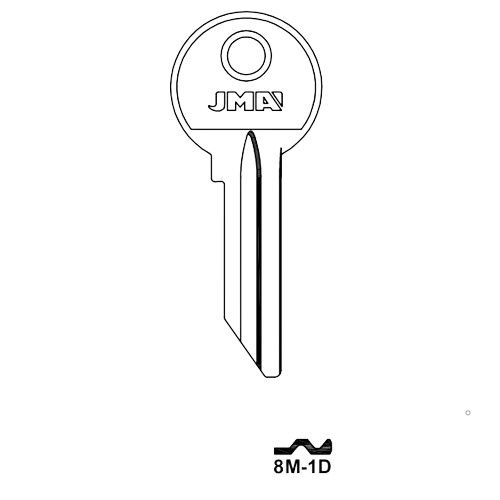 Key blank 8M-1D