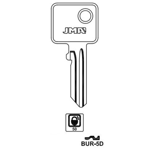 Key blank BUR-5D