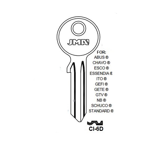 Key blank CI-6D