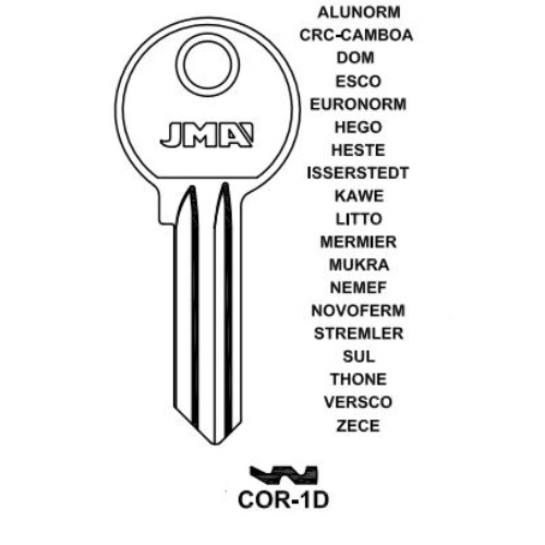 Key blank COR-1D