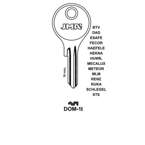 Key blank DOM-1I