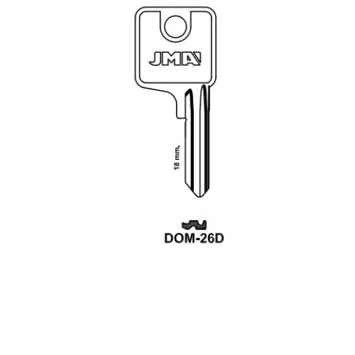 Key blank DOM-26D