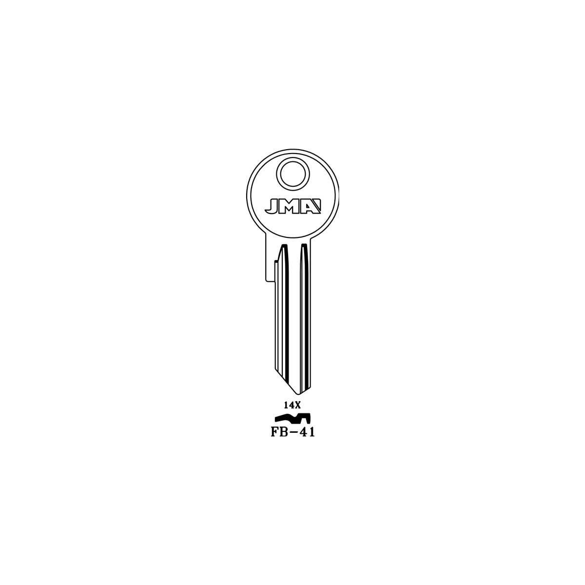 Key blank FB-41      14X