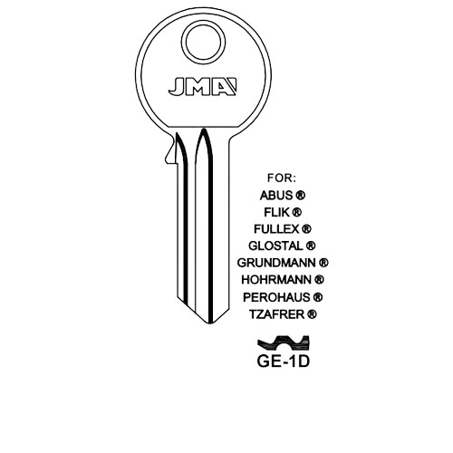 Key blank GE-1D