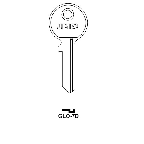 Key blank GLO-7D