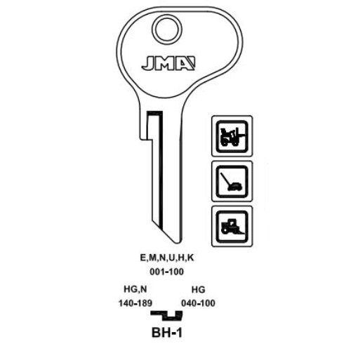 Key blank BH-1