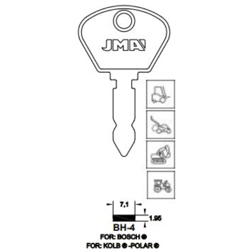 Key blank BH-4