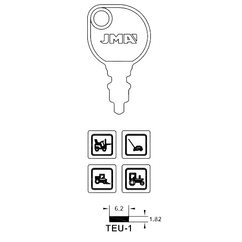 Key blank TEU-1