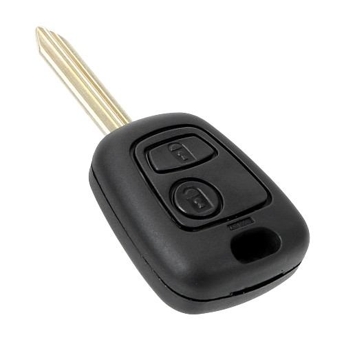 Citroen 2 button remote key shell with SIX-3.P blade