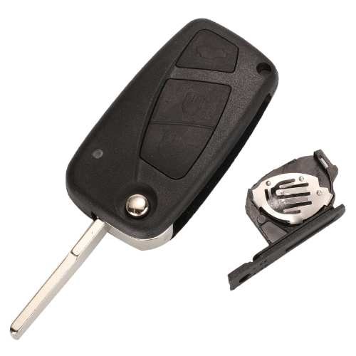 3 button key shell with battery holder, fits Fiat - Image 2