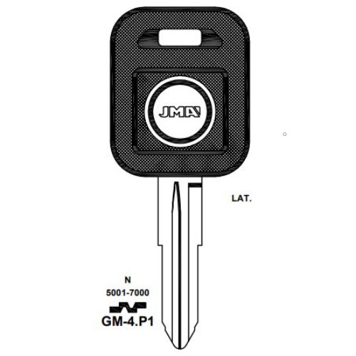 Transponder Key blank TP00GM-4P1