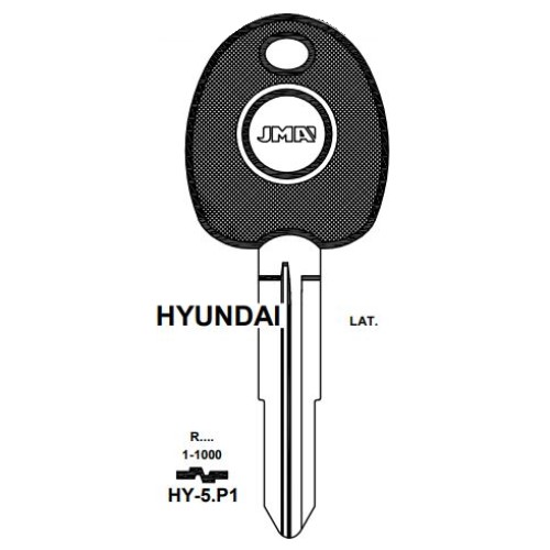Hyundai transponder key blank TP00HY-5P1