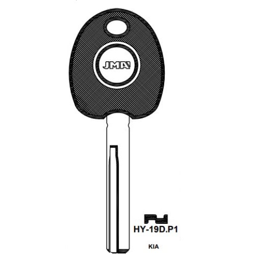 Hyunai transponder key blank TP00HY-19DP1