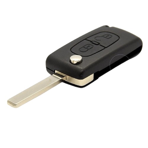 2 button flip key with battery place and CIT-1.P blade, fits Peugeot