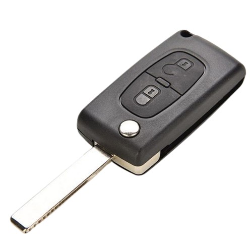 Peugeot 2 button flip key with battery place and HU-HCA.P blade