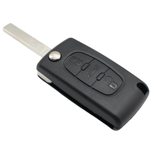 3 button flip key with battery place and CIT-1.P blade, fits Peugeot