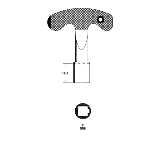 Electrical panel key 508