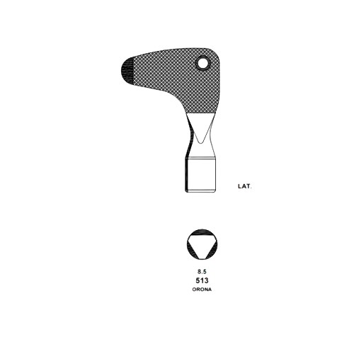 Electrical panel key 513 (8.5)