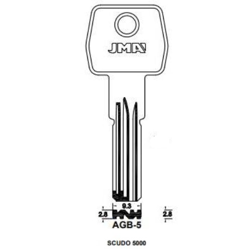 Key Blank AGB-5