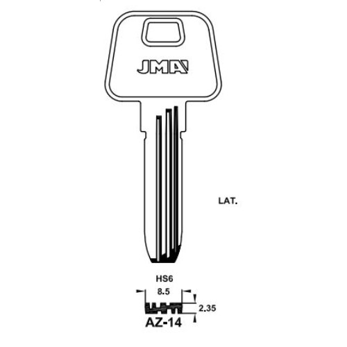 Key Blank AZ-14