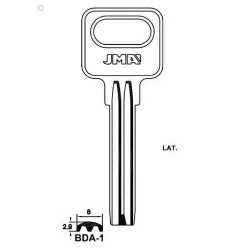 Key Blank BDA-1