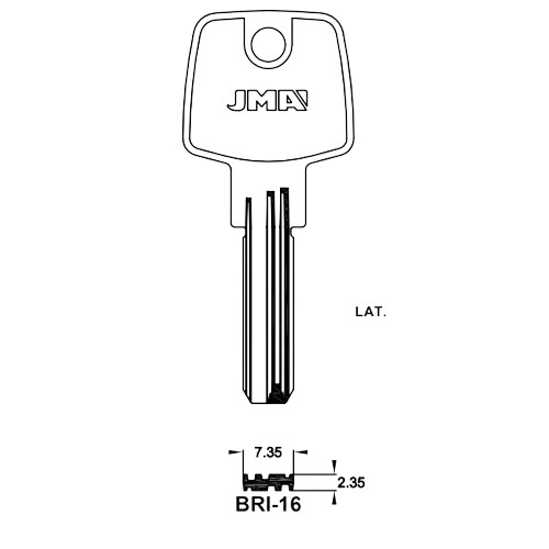 Key Blank BRI-16