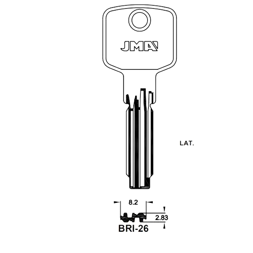 Key Blank BRI-26