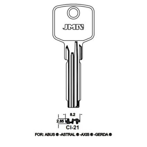 Key Blank CI-21
