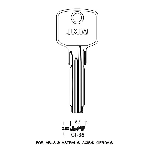 Key Blank CI-35