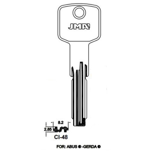 Key Blank CI-48