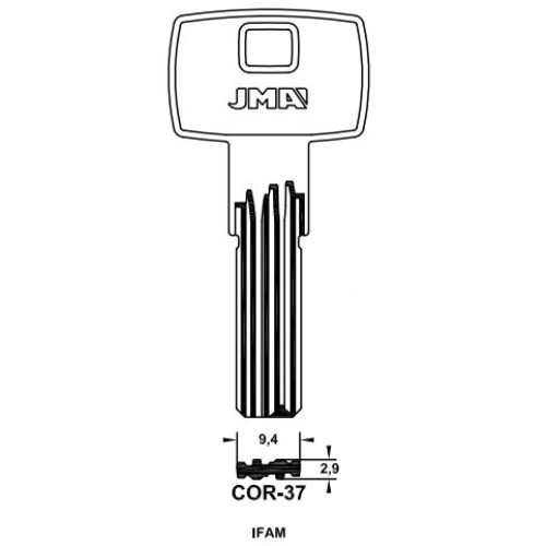 Key Blank COR-37