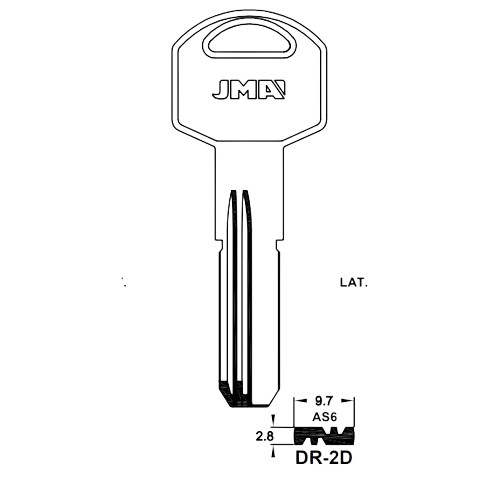 Key Blank DR-2D