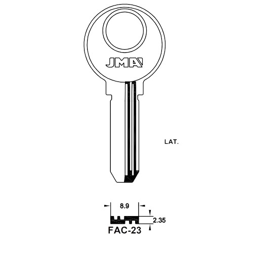 Key Blank FAC-23