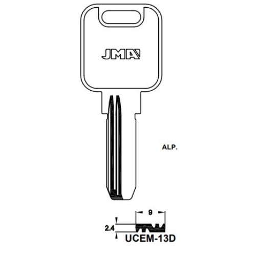 Key Blank UCEM-13D