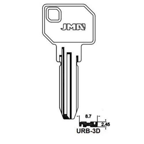 Key Blank URB-3D