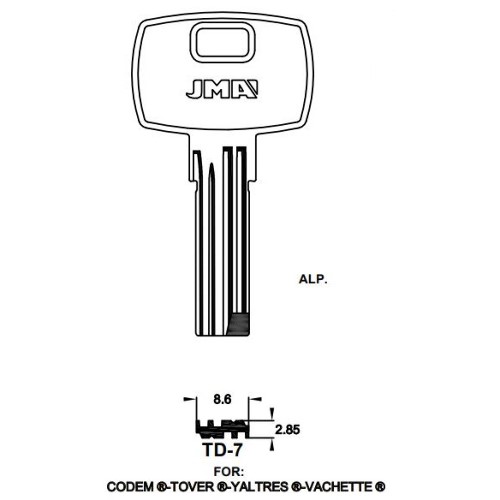 Key Blank TD-7