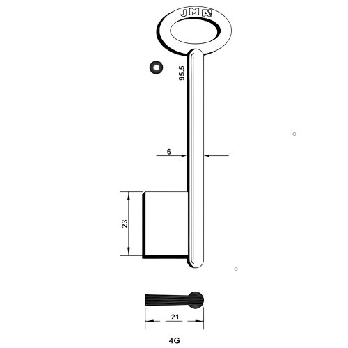 Key Blank 4G 6mm