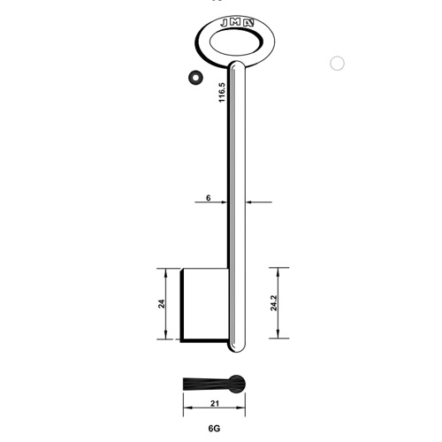 Key Blank 6G 6mm