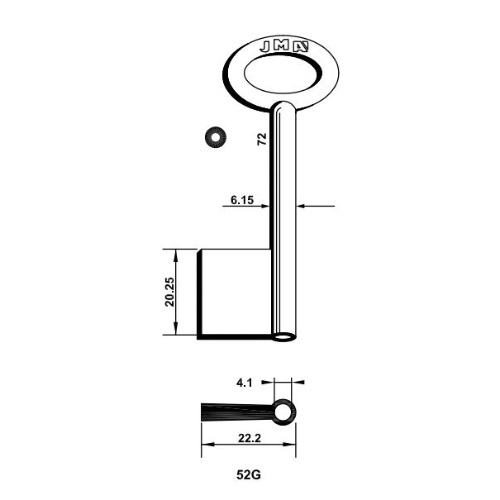 Key Blank 52G