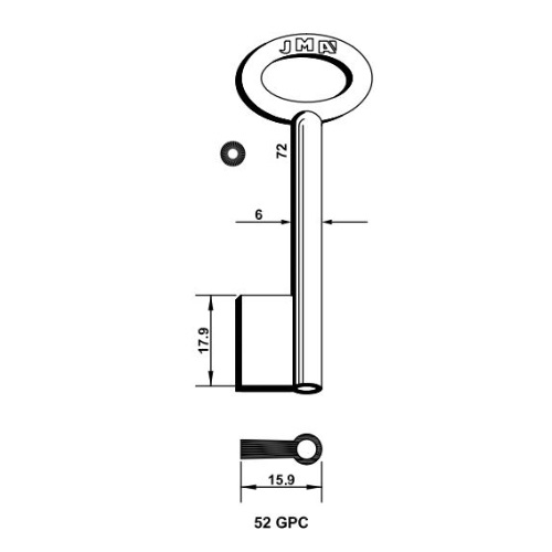 Key Blank 52G/PC