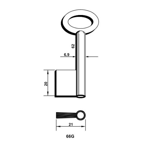 Key Blank 66G