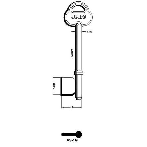 Key Blank AS-1G