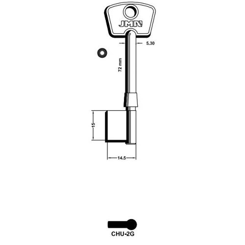 Key Blank CHU-2G