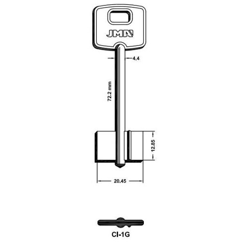 Key Blank CI-1G