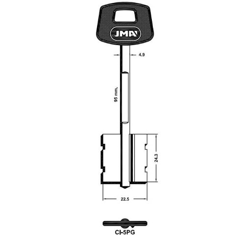 Key Blank CI-5PG