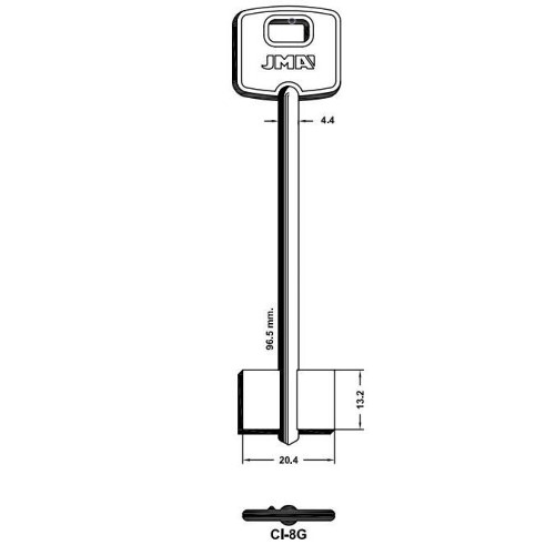Key Blank CI- 8G