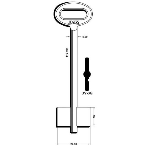 Key Blank DV- 3G
