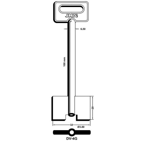 Key Blank DV- 4G