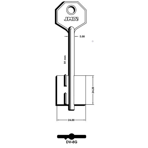 Key Blank DV- 8G