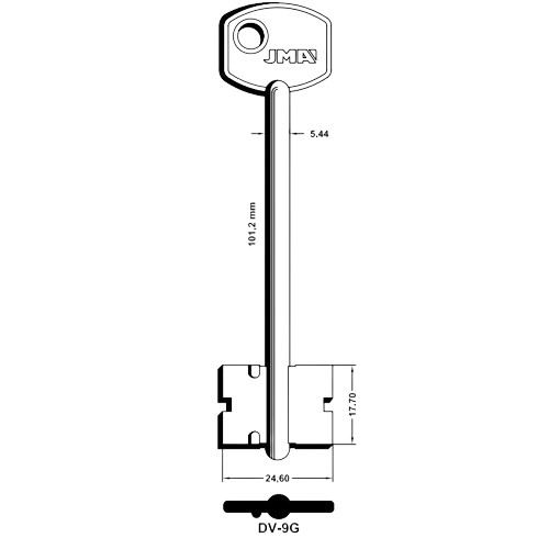 Key Blank DV- 9G